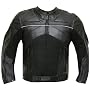 RAZER MENS MOTORCYCLE LEATHER JACKET ARMOR Black