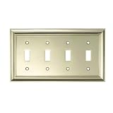 Buy allen + roth Polished Brass Decorative Quad Toggle Wall Switch Plate by Allen