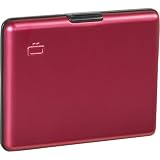 Ogon RFID Aluminum Large Smooth Wallet - Red