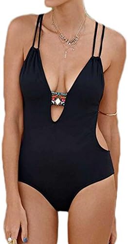 cnWay Women's Swimsuits Swimwear Beachwear Bikini Halter Bra Padded One Piece
