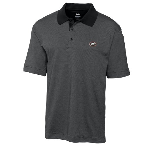 NCAA Men's Georgia Bulldogs Black Drytec Resolute Polo (Black, X-Large)
