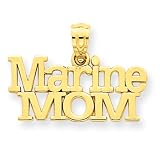 14k Marine Mom Pendant