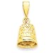 14k Gold Thimble Charm