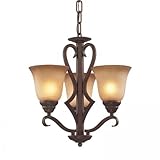 ELK Lighting 9326/3 3 Light Lawrenceville Chandelier, Mocha
