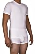 Underworks Mens Ultra Light Cotton Spandex Compression Crew Neck T-shirt 3-Pack