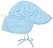 i Play. Toddler Flap Sun Protection Swim Hat, Light Blue, 2T-4T