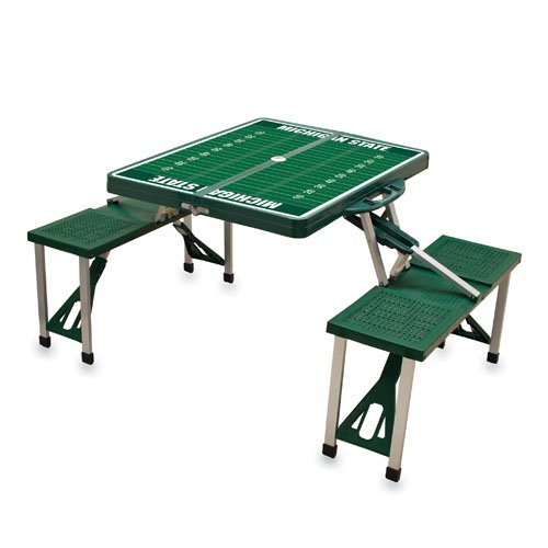 Picnic Time 811-00-121-355 Michigan State Folding Picnic Table,