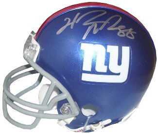 Hakeem Nicks signed New York Giants Replica Mini Helmet- Steiner Hologram