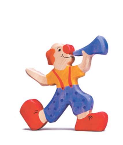 Holztiger - Clown mit Trompete