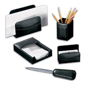 Millennium Leather Chief's 5-Piece Desk Set CL Small Leather