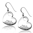 Field Hockey Sport Heart Earrings