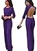 New2World Women's Sexy Bakless Half Sleeve Long Jumpsuit Bodysuit