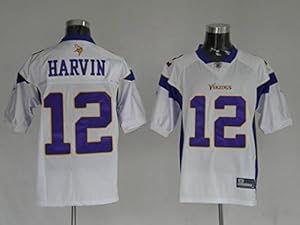 Vikings #12 Percy Harvin White Stitched Football Game Jersey