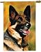 German Shepherd Art Flag