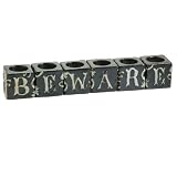 : Witches Garden ~ Halloween ~ BEWARE Tealight Holders Set of 6
