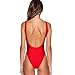 Zmart Red One Piece Letter Print Monokini Women Swimwear Sexy Bathing Suit,Red,Small