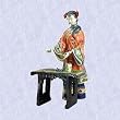Asian painting Woman statue porcelain sculpture New