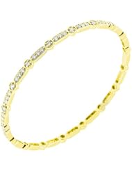 1.32 ct. tw Round Diamond Bangle Bracelet in Prong Setting - F-G VS2 - 18 Kt. Yellow Gold