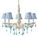 Cottage Chic Hand Distressed White Chandelier Fredrick Ramond (FR41806WTB)