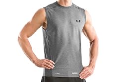 Men's UA HeatGear&reg; Fitted Sleeveless Crew Tops by Under Armour