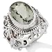 himalayan8 - Himalayan Gems™ 493ct Prasiolite Sterling Silver Oval Ring