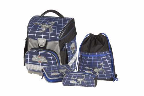 Schneiders 78222/70 - Schulranzenset Cyber Monster 4- teilig, blau