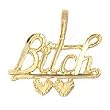 Bitch Charm 14k Gold 14mm