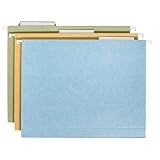 Hanging Folders, Letter Size, 1/3 Cut Tab, Assorted, 12/Pack SMD64088