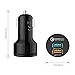 Aukey 24W / 4.8A Dual USB Car Charger with AIPower Tech for Apple, Android Tablets & Phones, Bluetooth Speaker, GPS, External Battery Charger and Many other USB Powered Mobile Devices (Black)
