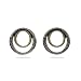 Eve's Addiction Designer Style Two Tone Cable Circle Stud Earrings