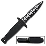 Black Dagger Flame Etching w/ Sheath