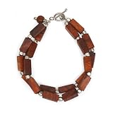 Wood and Metal Beads Brown Bracelet "Good Wood Bracelet ... thumbnail