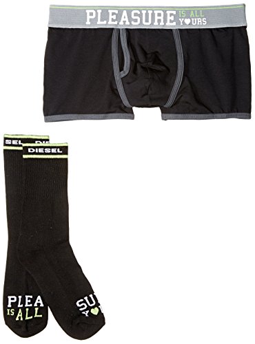 Diesel Men's Special Messages Trunk and Sock Gift Set, Pleasure Is All Yours, X-Large