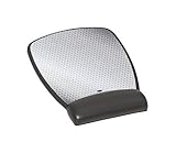 3M Compact Mouse Pad with Gel Wrist Rest, Black Leatherette, Antimicrobial Product Protection (MW309LE)