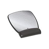 3M Compact Mouse Pad with Gel Wrist Rest, Black Leatherette, Antimicrobial Product Protection (MW309LE)