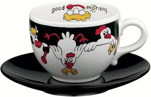 Jumbotasse Set 500 ml Frühstückshühner