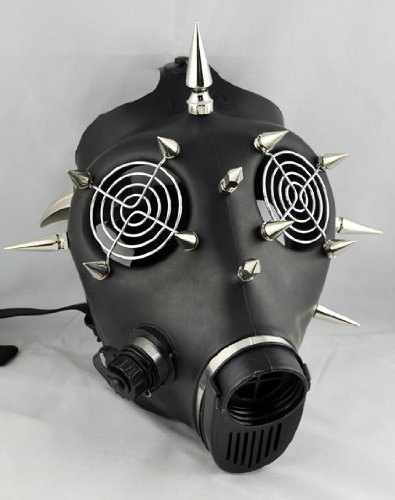 Cyber Industrial Gas Mask Rivet Rave Gothic War Club