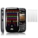 TERRAPIN LUXURY BLACKBERRY CURVE 8520 "SPACE INVADERS" BACK COVER CASE / SHELL / SHIELD + 6-IN-1 SCREEN PROTECTOR PACK