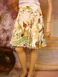 Roberto Cavalli - $1340 New ROBERTO CAVALLI Green Floral Silk Circle Skirt 10