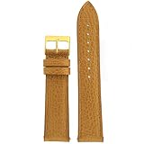 Genuine Leather Watch Band Pearl Finish Bronze 20mm