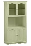 French Country Cupboard 4 Door Distressed Sage