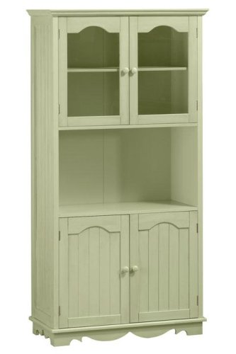 French Country Cupboard 4 Door Distressed Sage