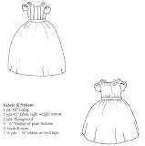 Girl's Pleated/Gathered Everyday Dress Pattern (Girl's sizes 12-14)