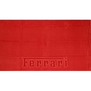 Ferrari Emblem Beach Towel Red by 