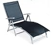 Deckchair Sonnenliege Acapulco aus Alu + Textilgewebe, schwarz