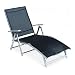 Deckchair Sonnenliege Acapulco aus Alu + Textilgewebe, schwarz
