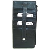 Genuine LEATHER Credit Card SLIM Wallet and Coin Purse with ID Holder in Black, Tan or Pink