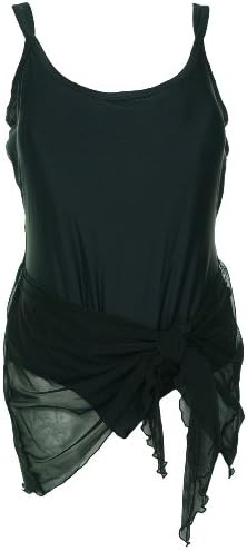House of LaRoux Women's w/Attached Pareo Swimsuit Black 3X DD/E