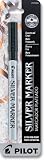 Pilot Silver Ink Permanent Marker, Extra Fine Point (41600)