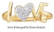 Beautiful Yellow Gold Diamond Love Promise Ring ** SPECIAL **